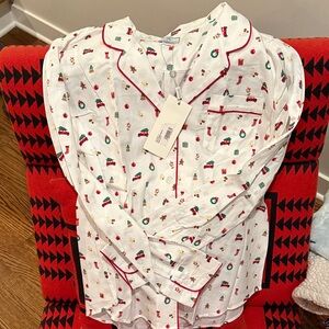 Women’s Petite Plume Twill Festive Pajama Set - XL